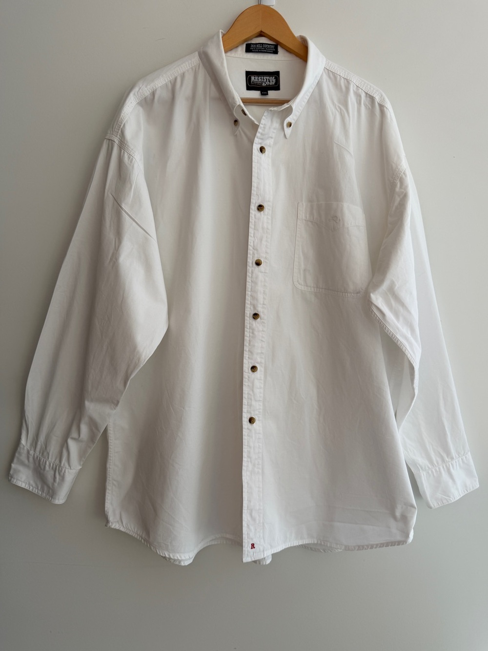 RESISTOL Rodeo Gear Vintage Shirt Long Sleeve Button Front 30X Hill Country XXL